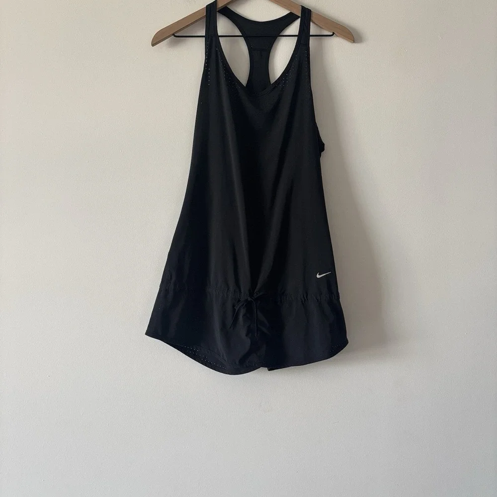 Nike Dri-Fit Athletic Dress Women's Small Black Golf Tennis Sporty Gym Minimal‎
